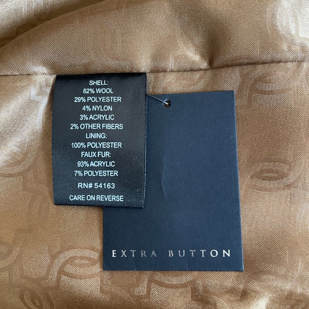 Sz 6 Ivanka Trump Camel Wool Blend Belted Coat - Picture 10 of 15